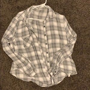 Black and White Stripped Flannel